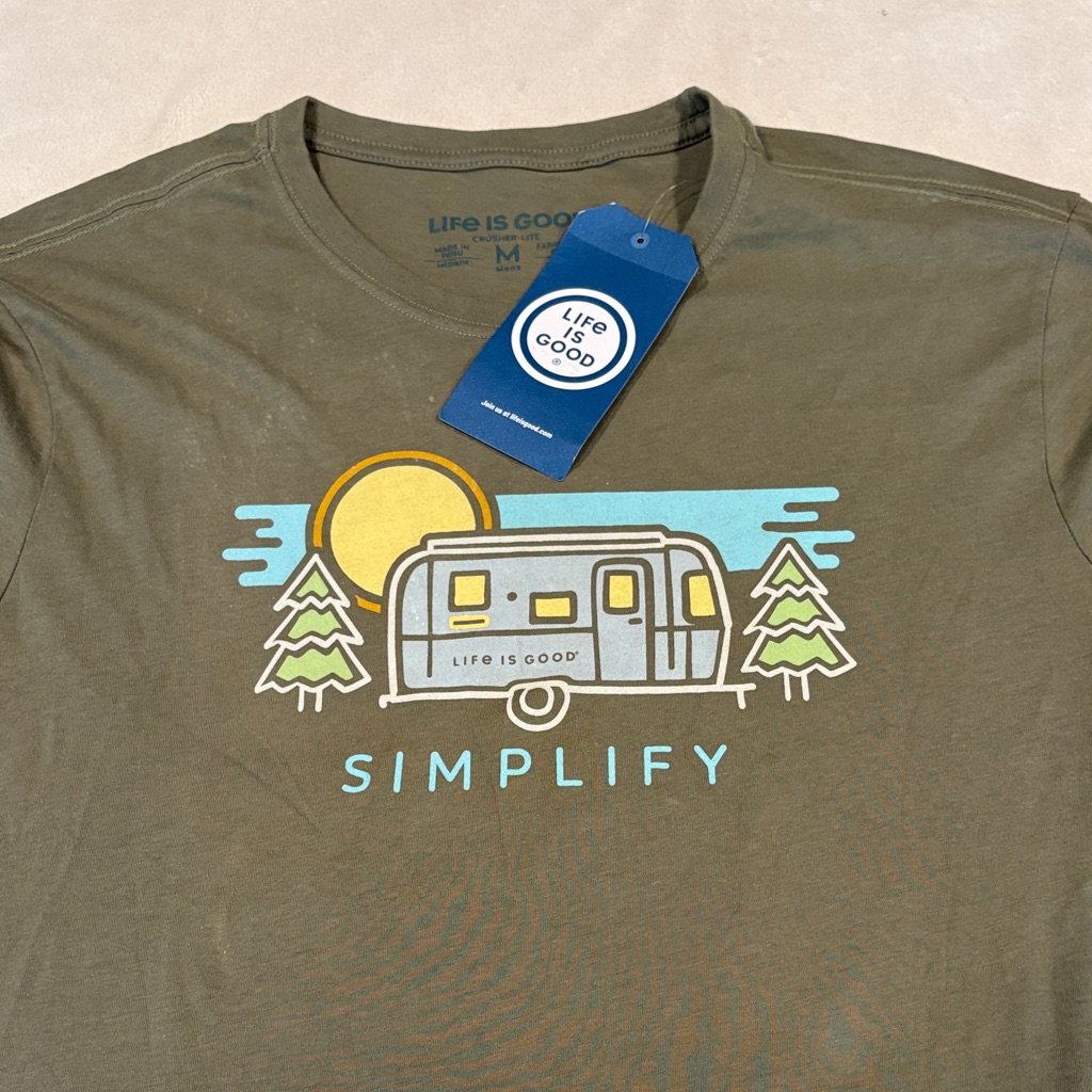 Life Is Good Olive Green Long Sleeve Tee